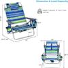 Goplus Beach Chair, 4 Pack Folding Backpack Beach Chairs for Adults with 5 Positions, Head Pillow, Cooler Bag, Towel Bar, Cup Holders, Sunbath Sling Tanning Lounge, Folding Layout Camping Chairs view 3