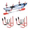 PIRIPARA Kayak Storage Rack Wall Mount 2 Pairs Garage Kayak Storage Hanger, Wall Bracket Holder for Kayaks, Canoe, Surfboard, Paddle Board, Max Load 100LBs, Red view 1