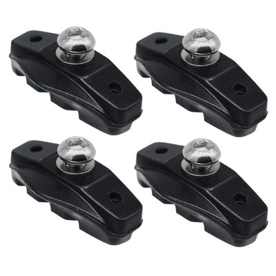 FAVOMOTO 2pairs Pads for Road Rubber Brake Blocks Shaped Design Excellent Compatibility Easy Installation Improved Braking Conditions