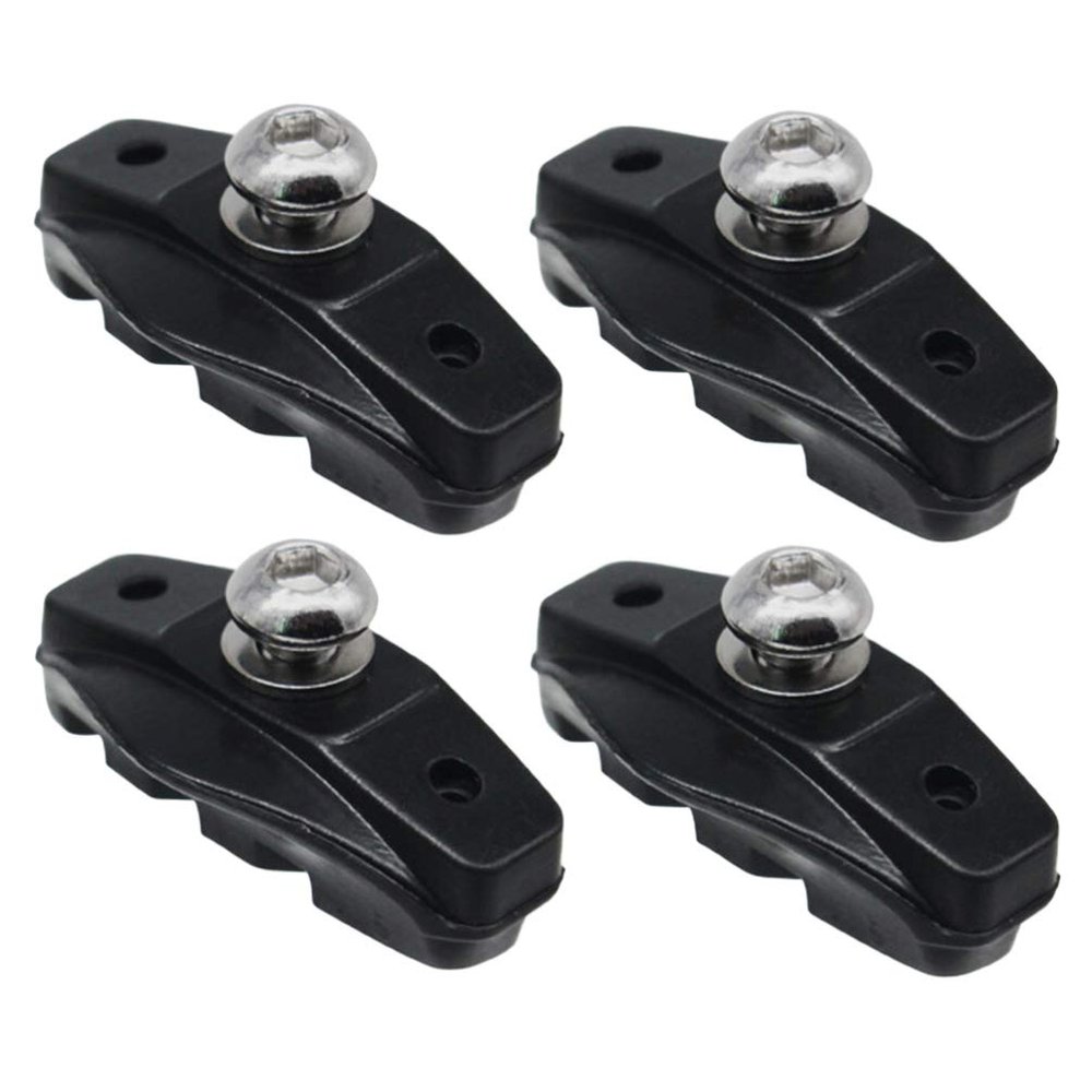 FAVOMOTO 2pairs Pads for Road Rubber Brake Blocks Shaped Design Excellent Compatibility Easy Installation Improved Braking Conditions