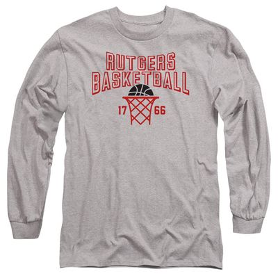 Rutgers University Official Basketball Year Unisex Adult Long-Sleeve T Shirt,Athletic Heather, Medium