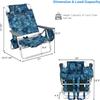 Goplus Beach Chair, 4 Pack Folding Backpack Beach Chairs for Adults with 5 Positions, Head Pillow, Cooler Bag, Towel Bar, Cup Holders, Sunbath Sling Tanning Lounge, Folding Layout Camping Chairs view 3