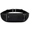 ANXTO Universal Running belt with Extender, Runner Waist Pack with 3 Pockets, Hiking Travel Camp Running Workout Belt Bag, Reflective No Bounce Black Fanny Pack for Women Men (Black) view 1
