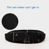 ANXTO Universal Running belt with Extender, Runner Waist Pack with 3 Pockets, Hiking Travel Camp Running Workout Belt Bag, Reflective No Bounce Black Fanny Pack for Women Men (Black) view 3