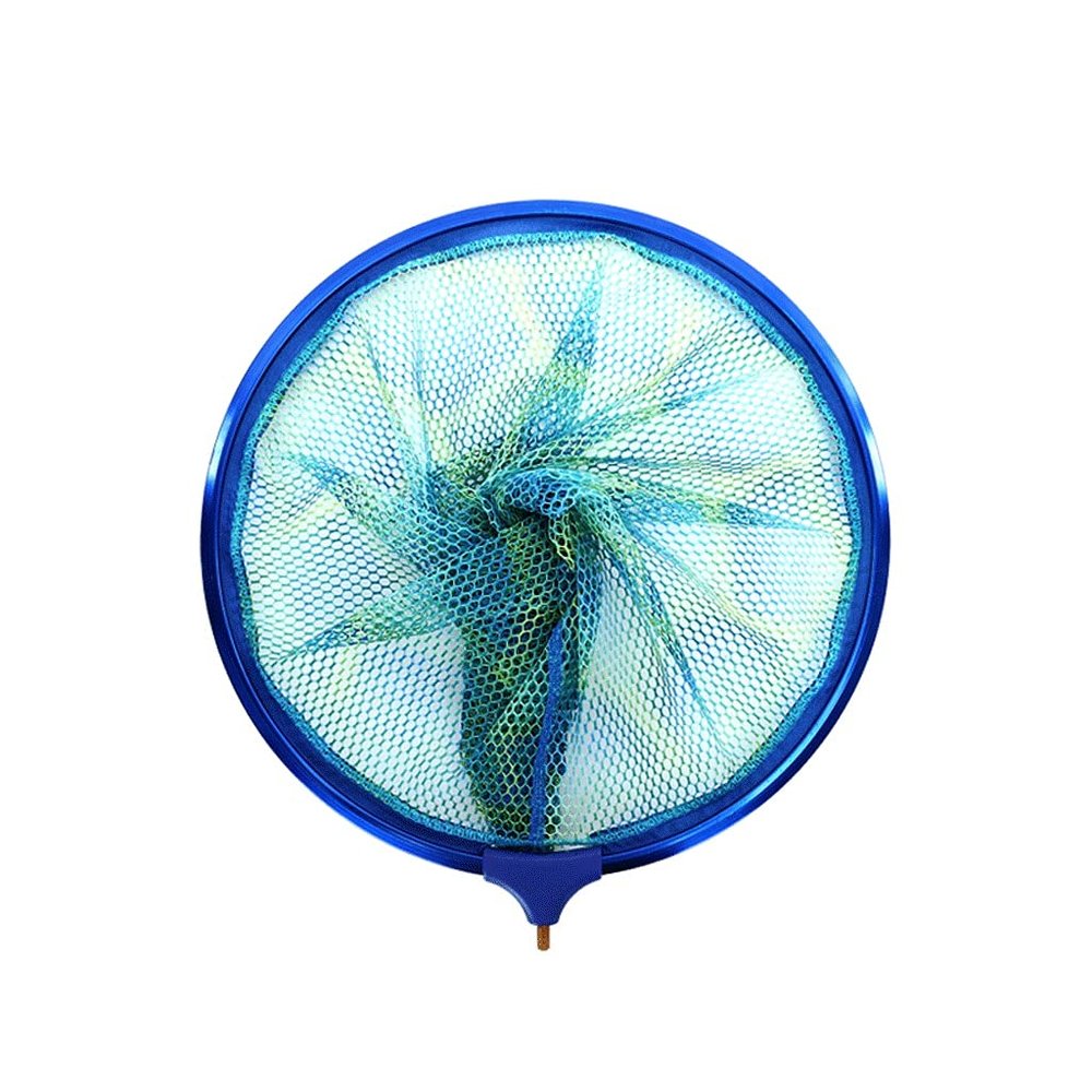 YYDS Fishing net Fishing Landing Net Telescopic Fishing Net Aluminum-Magnesium Alloy Folding Dip Net Head for 35X35X45CM 45x45X70CM Fish net (Color : Blue, Size : 35X35X45cm)