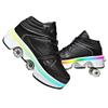 Multifunctional Roller Skates Shoes Deformation Automatic Walking Shoes Male and Female Skating Shoes 2 in 1 Removable Pulley Skates Skating Rollerskates Outdoor Parkour Shoes view 1