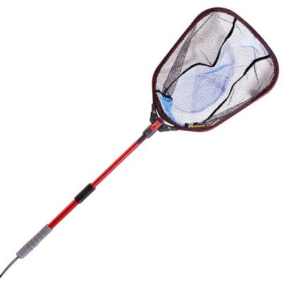 YYDS Fishing net Fishing Net Foldable Extensible Fishing Landing Net for Bird Fish Catch Release Lightweight Portable 45X35X110CM Fish net (Color : Red, Size : 45X35X110cm)