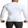 TSLA Men's UPF 50+ Compression Shirts, Cool Dry Long Sleeve Athletic Tops, Sports Baselayer Workout Shirt, White, Large view 4