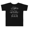 1965 Stang high-Performance Pony car GT350 Antique Collector Car Sketch Art Muscle Cars Graphic T-Shirt Black view 1