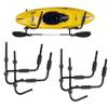 PIRIPARA Kayak Storage Rack Wall Mount 2 Pairs Garage Kayak Storage Hanger, Wall Bracket Holder for Kayaks, Canoe, Surfboard, Paddle Board, Max Load 100LBs, Black view 1