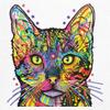 Dean Russo Shiva Cat Stare Long Sleeve T-Shirt Colorful Colorful Kitten White Small view 4
