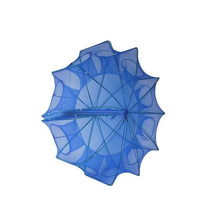 YYDS Fishing net Automatic Folding Fishing Net Bait Crab Net Cage Fishing Net Trap Portable Folding Umbrella for Large Medium Small Fish net (Color : Blue, Size : 80X28cm)