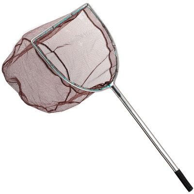 YYDS Fishing net Fishing Landing Net Stainless Steel Fishing Net for Ponds Bird Fish Catch Release for 50CM 75CM 100CM 120CM Fish net (Color : Brown, Size : 50cm)
