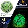 MILACHIC Soccer Ball, Glow in The Dark Soccer Ball Size 5, Glowing Luminous Green Soccer Balls Gifts for Teens, Men, Women Indoor Outdoor Soccer Training (with Pump) view 2