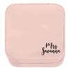 TEEAMORE Custom Travel Jewelry Box Small Jewelry Storage Case Add Your Text Name Gift For Women Girls Rings Necklaces Organizer Powder view 2
