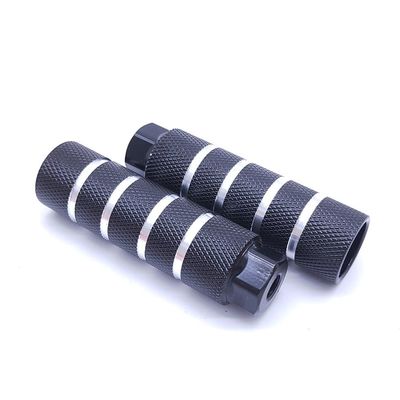 2 Pack Aluminum Alloy Bike Pegs Anti-Skid Lead Foot Bicycle Pegs for Cycling Rear Stunt Fit 3/8 Inch Axles 26T (Black)