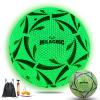 MILACHIC Glow in The Dark Soccer Ball Size 4 for Teens, Green Glowing Luminous Ball Gift for Men Women Indoor Outdoor Training (with Pump) view 1