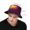BDKJJLR Happy Halloween Print Fisherman Hat Unisex Summer Sun Protection Bucket Hat Sun Hat for Fishing Hiking view 3
