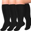 3 Pairs Plus Size Compression Socks for Women and Men Wide Calf Extra Knee High Support for Circulation view 1