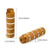 2 Pack Aluminum Alloy Bike Pegs Anti-Skid Lead Foot Bicycle Pegs for Cycling Rear Stunt Fit 3/8 Inch Axles 26T (Gold) view 2