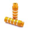 2 Pack Aluminum Alloy Bike Pegs Anti-Skid Lead Foot Bicycle Pegs for Cycling Rear Stunt Fit 3/8 Inch Axles 26T (Gold) view 3
