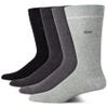 Calvin Klein Men's Dress Socks - 4 Pack Soft Cotton Blend Patterned Crew Socks for Men - Casual Mens Long Work Socks (7-12), Size 7-12, Grey Solid view 1