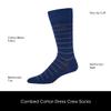 Calvin Klein Men's Dress Socks - 4 Pack Soft Cotton Blend Patterned Crew Socks for Men - Casual Mens Long Work Socks (7-12), Size 7-12, Grey Solid view 3