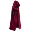 Regenboog Kids Velvet Cape with Hood,31.5inch,Burgundy Cloak for Kids,Short Velvet Cape Women view 1