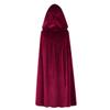 Regenboog Kids Velvet Cape with Hood,31.5inch,Burgundy Cloak for Kids,Short Velvet Cape Women view 3