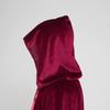 Regenboog Kids Velvet Cape with Hood,31.5inch,Burgundy Cloak for Kids,Short Velvet Cape Women view 4
