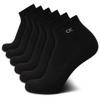 Calvin Klein Mens Quarter Socks - 6 Pack Cushioned Mini Crew Athletic Socks for Men, Ideal for Running, Sport, and Hiking, Size 7-12, Black view 1