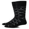 Calvin Klein Mens Dress Socks - 2 Pairs Egyptian Cotton Blend Comfort Stay Up Cuff Crew Socks for Men (7-12), Size 7-12, Black Diamond view 1