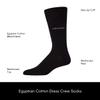 Calvin Klein Mens Dress Socks - 2 Pairs Egyptian Cotton Blend Comfort Stay Up Cuff Crew Socks for Men (7-12), Size 7-12, Black Diamond view 4