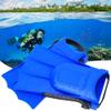 A Pair PVC Children Lightweight Diving Swimming, 7.48 X 4.53 Inch Training Fins Snorkeling Short Flippers Swim Foot Diving Heel Children Kids Youth Snorkel Combo Set Swimming(25 Yards -30 Yards-Blue) view 2
