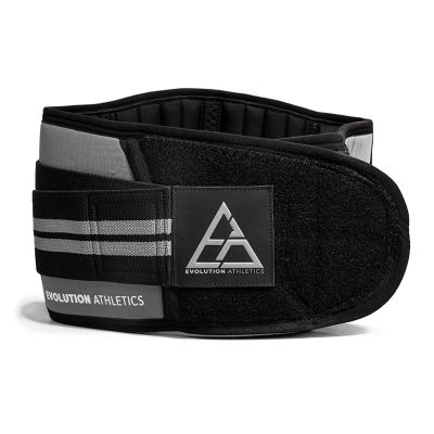 Evolution Athletics Weight Lifting Sport Belt for Strength Training, Powerlifting, or Deadlift, Features Thick Flexible Comfortable Neoprene, Reinforced Back, Adjustable Side Straps, 3XL, Gray