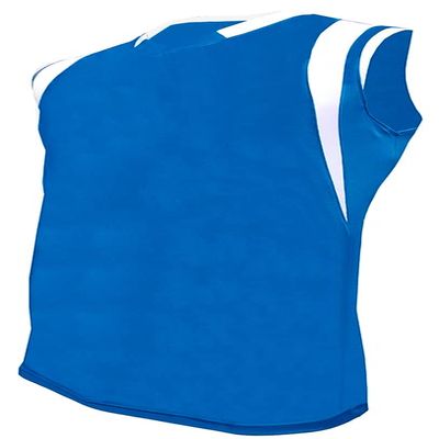 Epic Boy's Game Pro Single Layer Muscle Blade Blue/White Basketball Jersey L