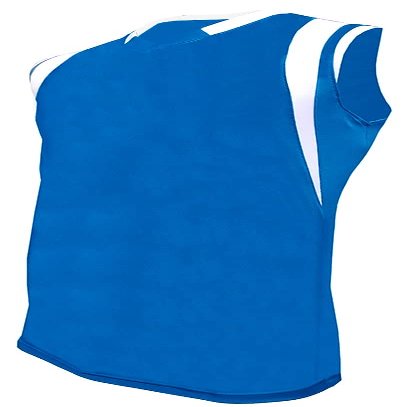 Epic Boy's Game Pro Single Layer Muscle Blade Blue/White Basketball Jersey L