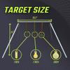 Steel Targets for Shooting Set - ShootingTargets7 Shooting Targets for The Range - 1/4 Thick 1 2 3 inch Precision Gongs AR500 for Pistols and Handguns with Stand and Hardbar Target Hanging Hooks view 2