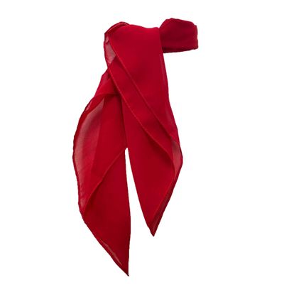 Hip Hop 50's Shop 1950s Chiffon Scarf Square Vintage Retro Sheer Neck Hair Tie Women Girls Red (Red 20")
