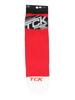 TCK Prosport Red Soccer Socks Kids Youth Girls Boys Womens Mens Athletic Sports Tube Socks (Scarlet/White, Small) view 3