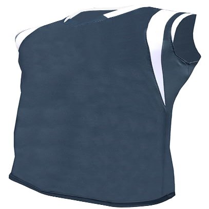 Epic Men's Game Pro Single Layer Muscle Blade Blue/White Basketball Jersey M