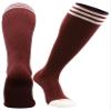 TCK Prosport Maroon Soccer Socks Kids Youth Girls Boys Womens Mens Athletic Sports Tube Socks (Maroon/White, Large) view 1