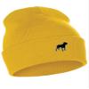 Daxton Dog Breeds Cuffed Beanie Winter Knit Hat Skully Cap, Pitbull, Gold Beanie view 1