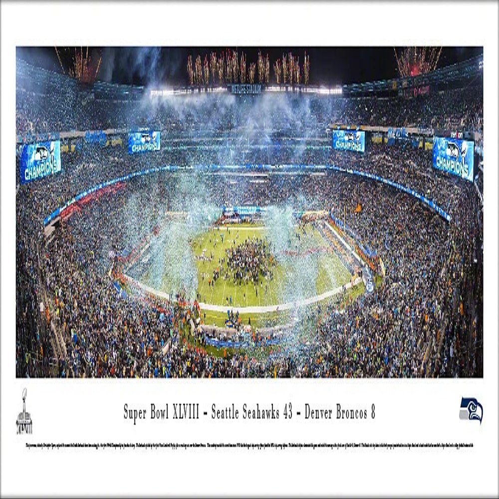Blakeway Worldwide Panoramas, Inc. Super Bowl 2014 - Seattle Seahawks Champions - Panoramic Print