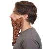 HPO Adult Men's Braided Viking Beard and Mustache | Redish Brown Color | Novelty False Facial Hair | Costume Accessory for Adults view 3