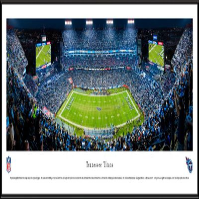 Tennessee Titans - 50-Yard Night Game - 40.25x13.75-inch Standard Framed Print by Blakeway Panoramas