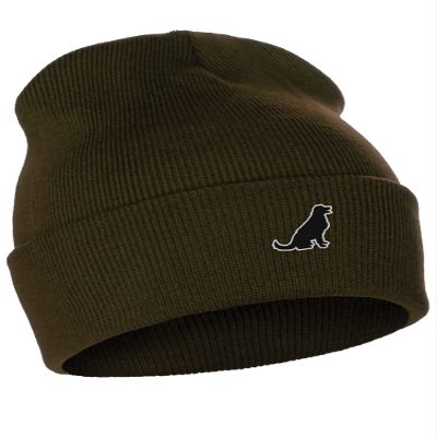 Daxton Dog Breeds Cuffed Beanie Winter Knit Hat Skully Cap, Golden Retriever, Olive Beanie