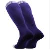 TCK Prosport Purple Soccer Socks Kids Youth Girls Boys Womens Mens Athletic Sports Tube Socks (Purple/White, Large) view 2