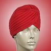 BISMAADH Readymade Instant Traditional Headwear Sikh Turban for Men & Women - Headcover, Sardar Pagdi, Red, One Size view 2