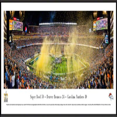 Super Bowl 50 Champions - Denver Broncos - 40.25x13.75-inch Standard Framed Print by Blakeway Panoramas
